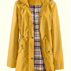 Imogen | Hooded Rain Jacket with Check Lining