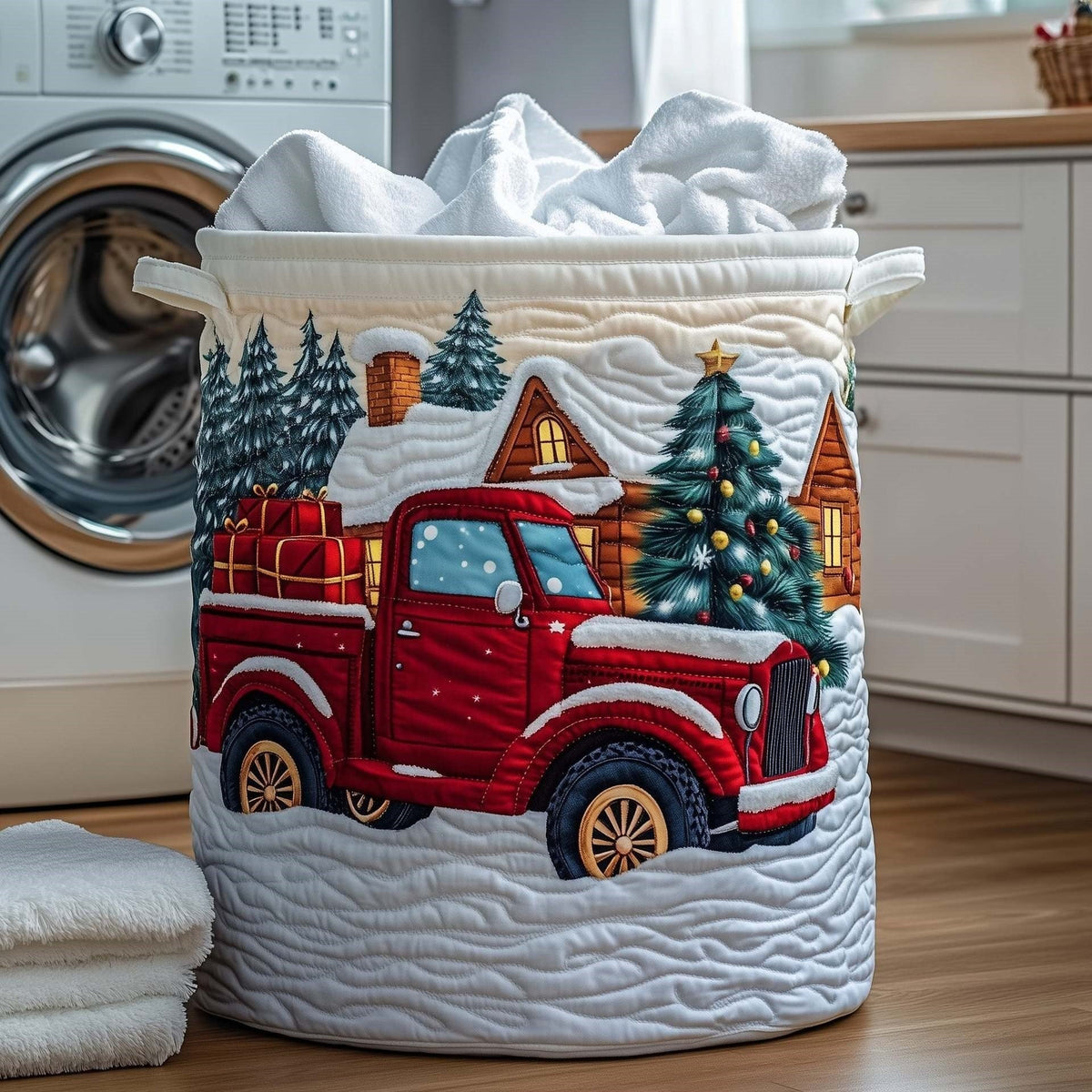 Faye | Christmas Gift Delivery Quilted Laundry Basket
