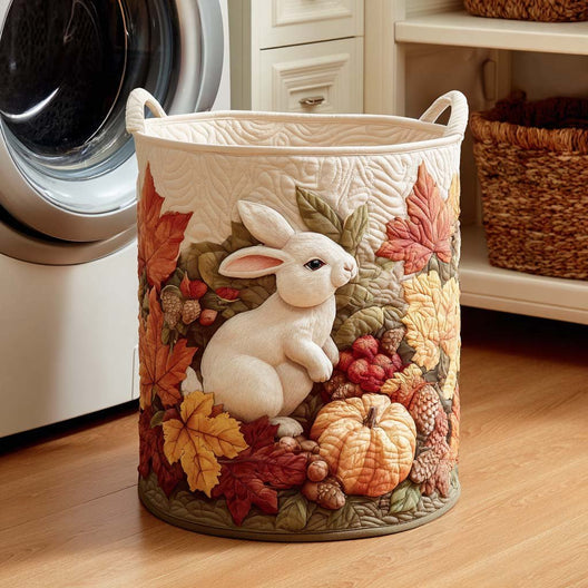 Clover | Cinnamon Bunny Quilted Laundry Basket