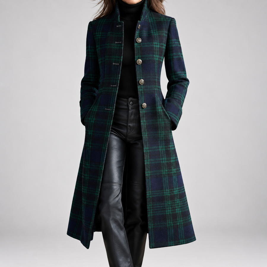 Rebecca - Timeless Plaid Elegant Coat
