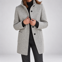 Evelina Stand Collar Coat