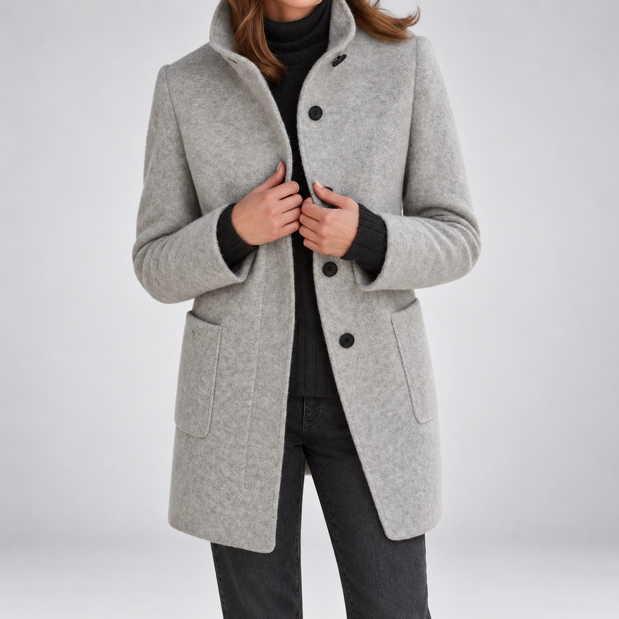 Evelina Stand Collar Coat