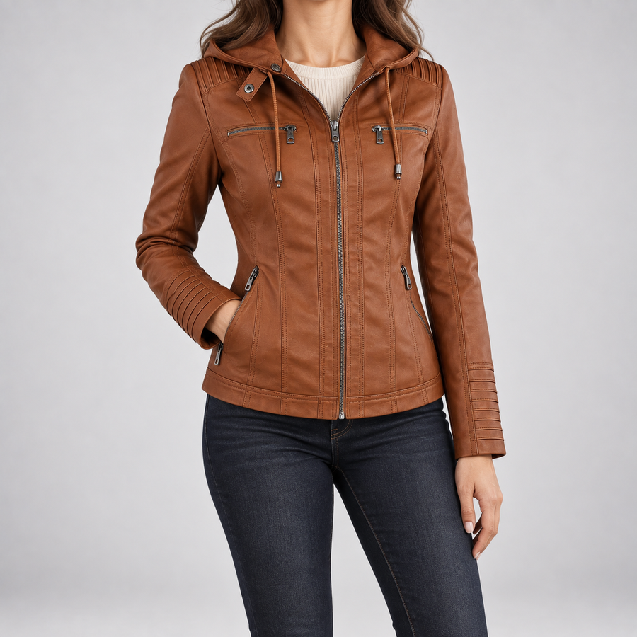 Monica | Robust and Elegant Leather Jacket