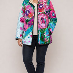 Isabella | Painted Rose Quilted Jacket