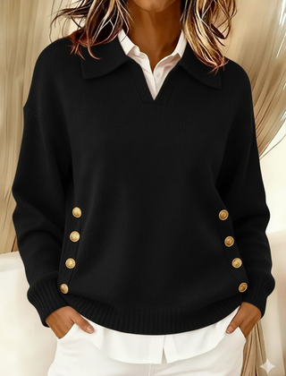 Vynette | Collared V-Neck Jumper