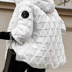Eline | Glossy Quilted Hooded Jacket