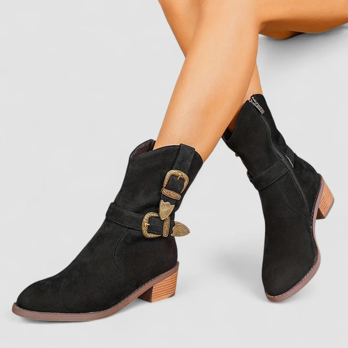 Rosa | Orthopaedic Buckle Ankle Boots