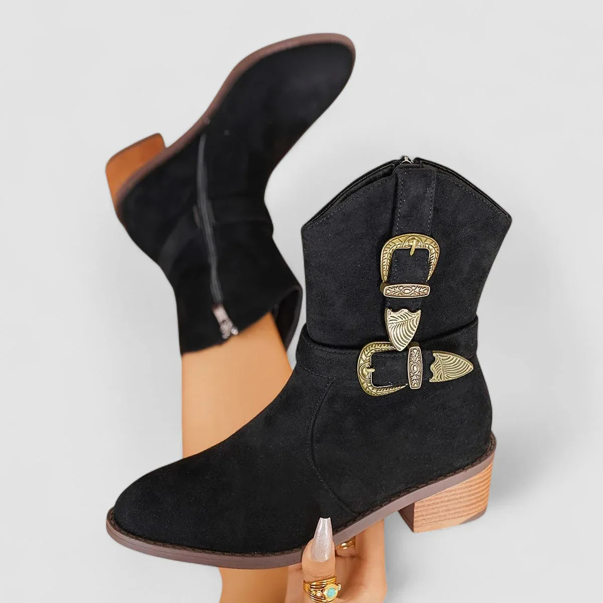 Rosa | Orthopaedic Buckle Ankle Boots