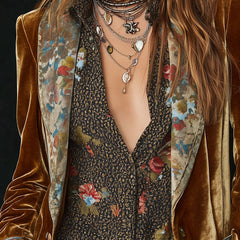 Ottavia | Vintage Floral Printed Patchwork Blazer