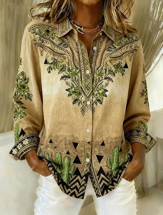 Tucson | Vintage Western Floral Button Blouse