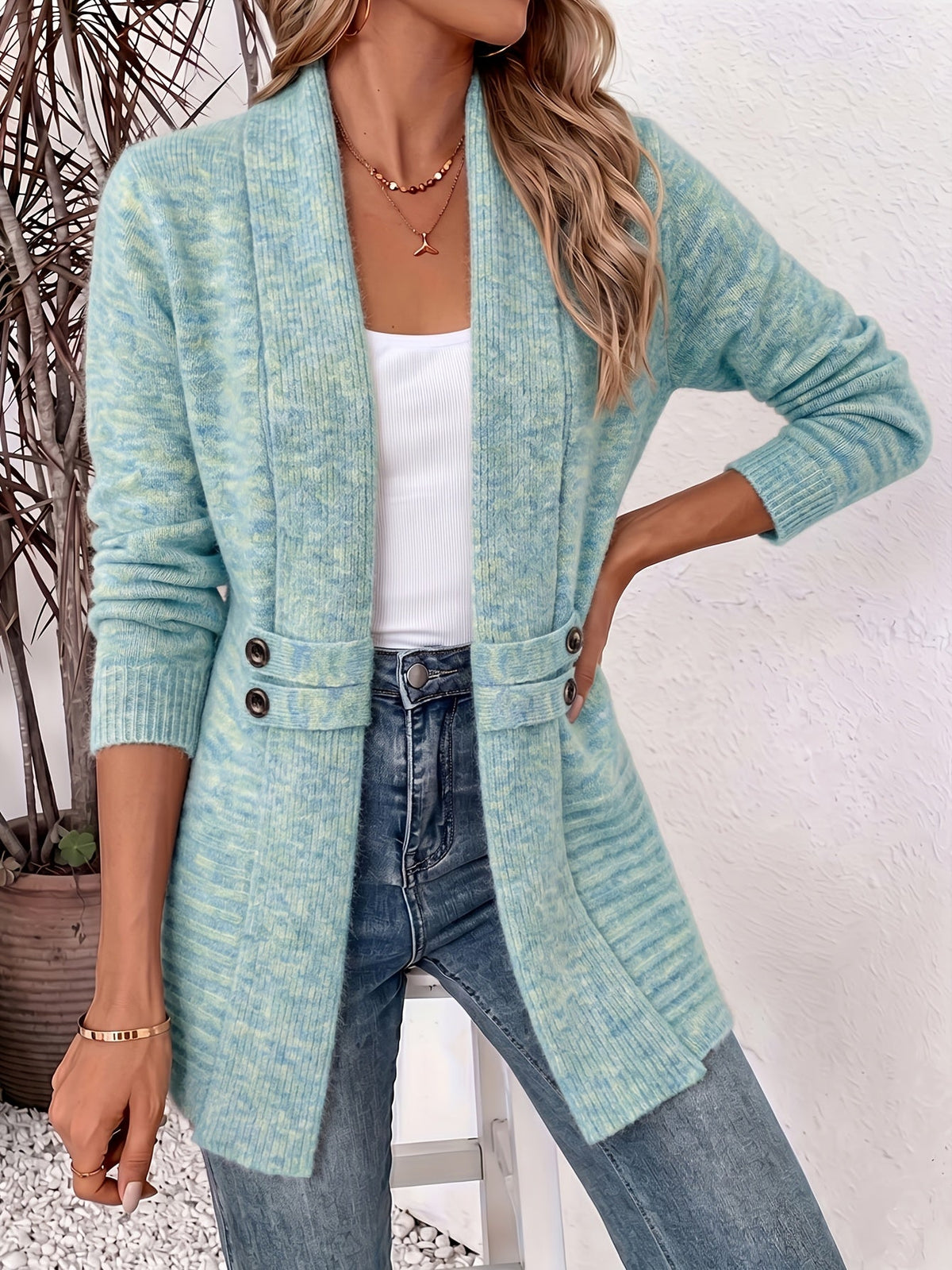 Aubrey | Open-Front Cardigan with Shaped Waist