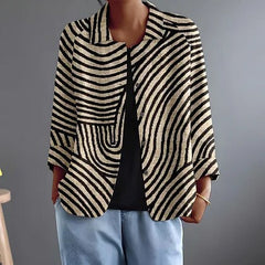 Hazel | Striped Open-Front Blazer