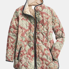 Naya | Dusty Pink Floral Quilted Jacket