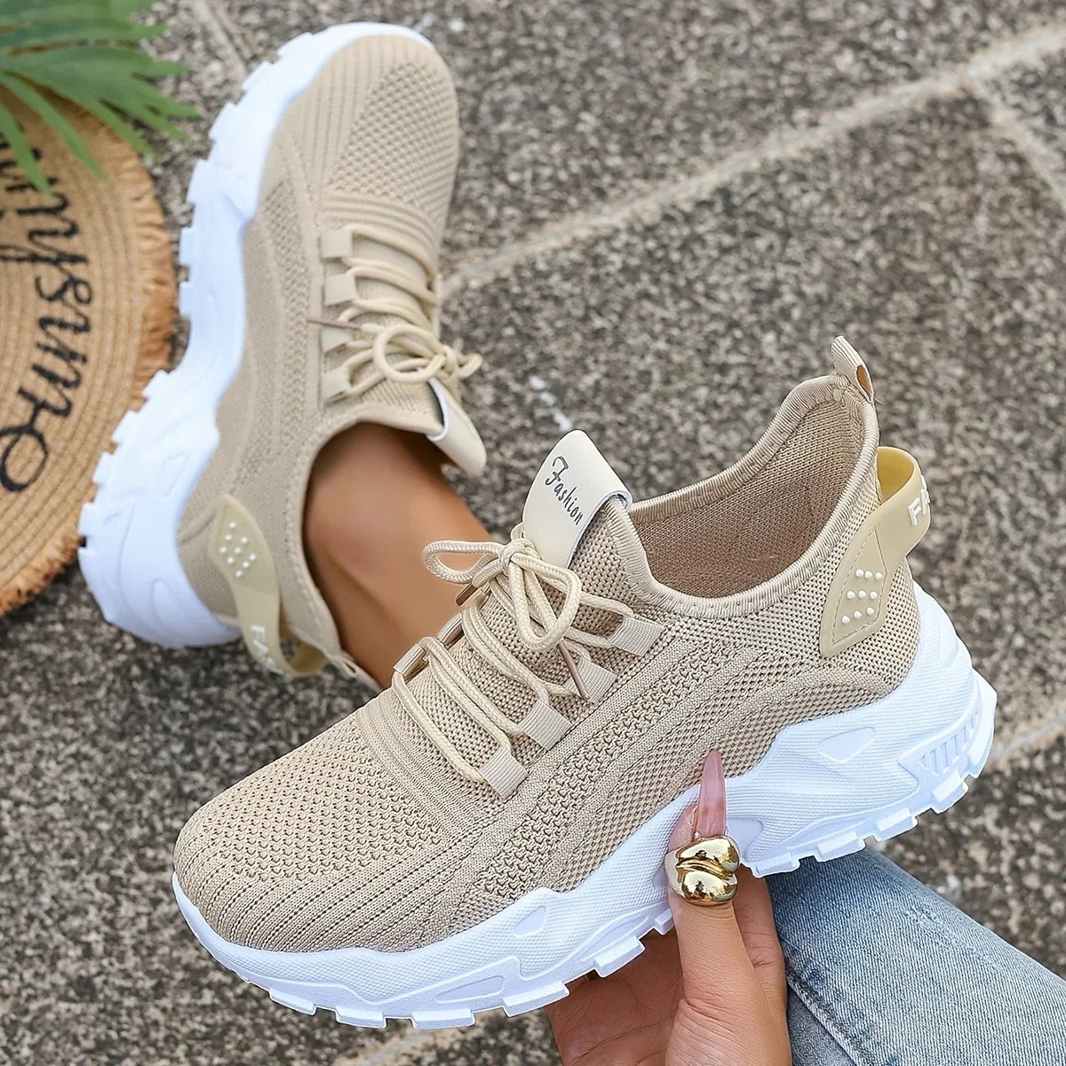 Annie | Women's Breathable Knit Trainers