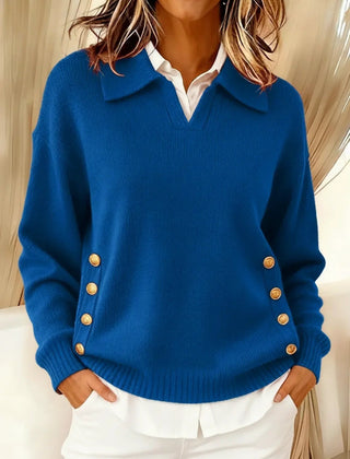 Vynette | Collared V-Neck Jumper