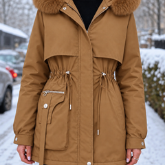 Eloise | Water-Repellent Parka with Sherpa Lining