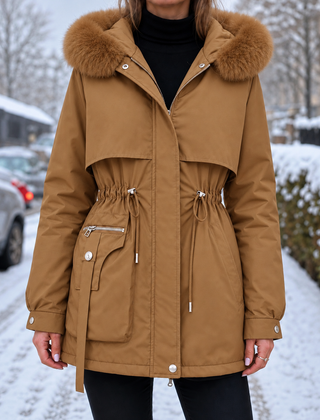 Eloise | Water-Repellent Parka with Sherpa Lining