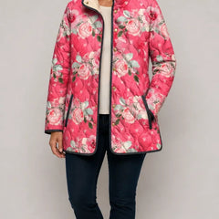 Freya | Pink Rose Quilted Jacket