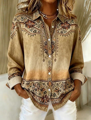 Rexanna | Vintage Floral Button Front Blouse