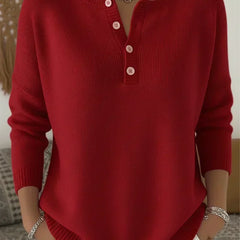 Helena | Ribbed Henley Jumper