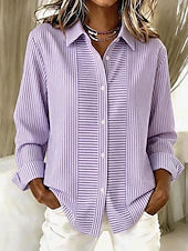 Bridget | Textured Stripe Button-Front Blouse