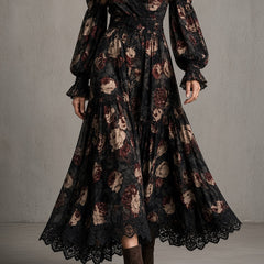 Elena | Floral Tiered Wrap Dress