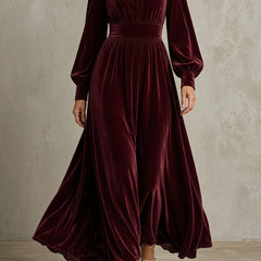Rhea | Flowing Pleated Maxi Dress