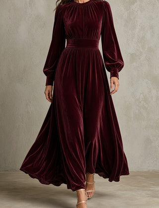 Rhea | Flowing Pleated Maxi Dress