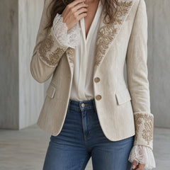 Natalie | Embroidered Velvet Blazer