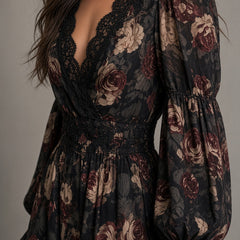 Elena | Floral Tiered Wrap Dress