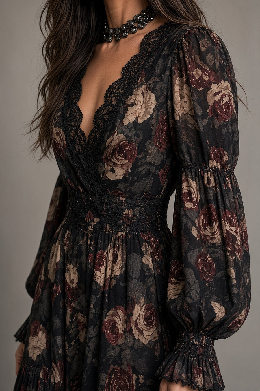 Elena | Floral Tiered Wrap Dress