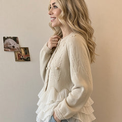 Natalie | Ruffle-Hem Cardigan
