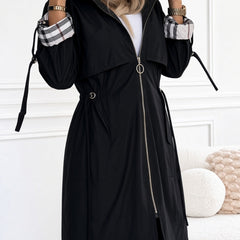 Monica | Hooded Longline Zip Coat