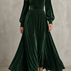 Rhea | Flowing Pleated Maxi Dress