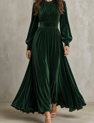 Rhea | Flowing Pleated Maxi Dress