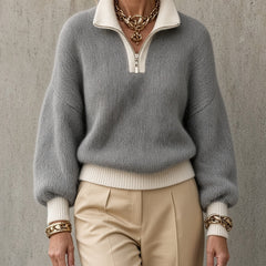 Monica | Half-Zip Collared Jumper