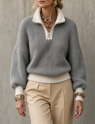 Monica | Half-Zip Collared Jumper