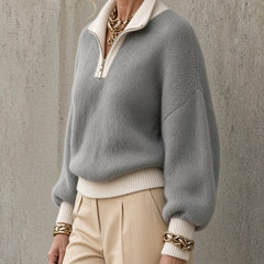 Monica | Half-Zip Collared Jumper