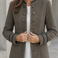 Elena | Textured Blazer with Gold-Tone Buttons