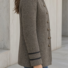 Elena | Textured Blazer with Gold-Tone Buttons