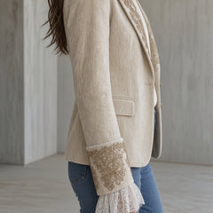 Natalie | Embroidered Velvet Blazer