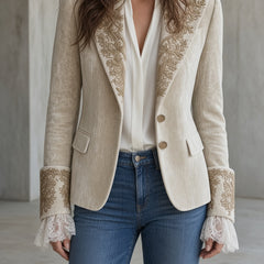 Natalie | Embroidered Velvet Blazer