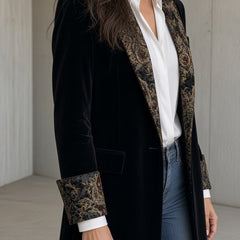 Monica | Longline Velvet Coat