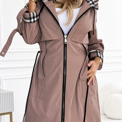 Monica | Hooded Longline Zip Coat