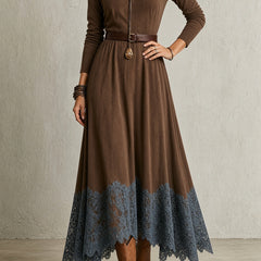 Abigail | Lace-Hem Maxi Dress