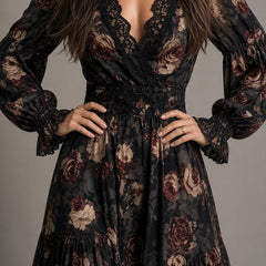 Elena | Floral Tiered Wrap Dress