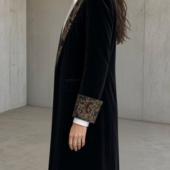 Monica | Longline Velvet Coat