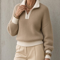 Monica | Half-Zip Collared Jumper