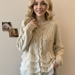 Natalie | Ruffle-Hem Cardigan