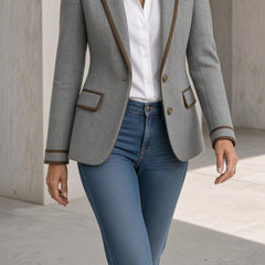 Luna | Vintage Herringbone Blazer
